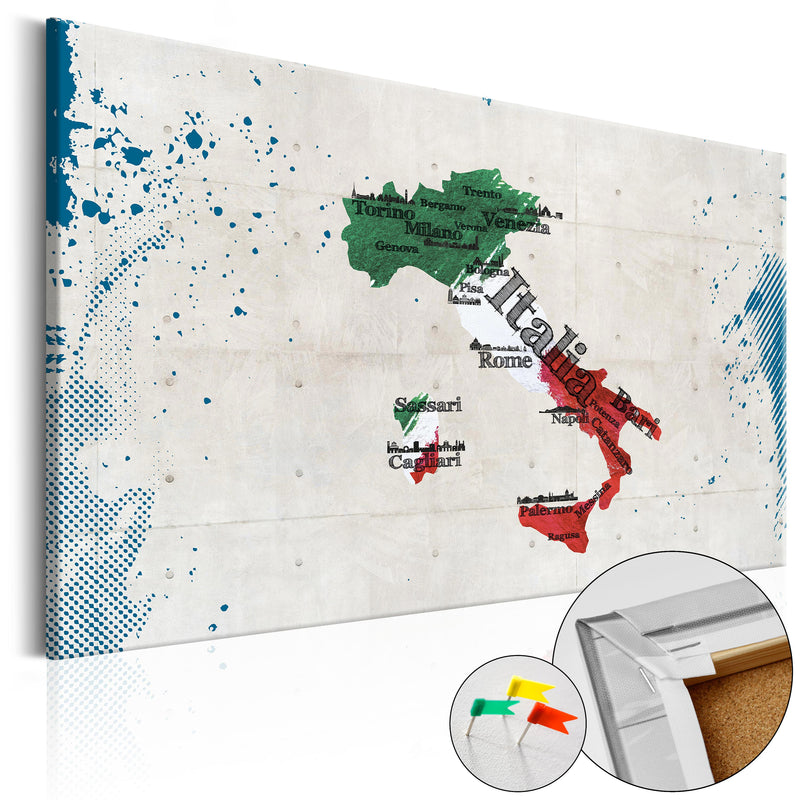 Quadro di Sughero - Italy [Cork Map] 90x60cm Erroi-1