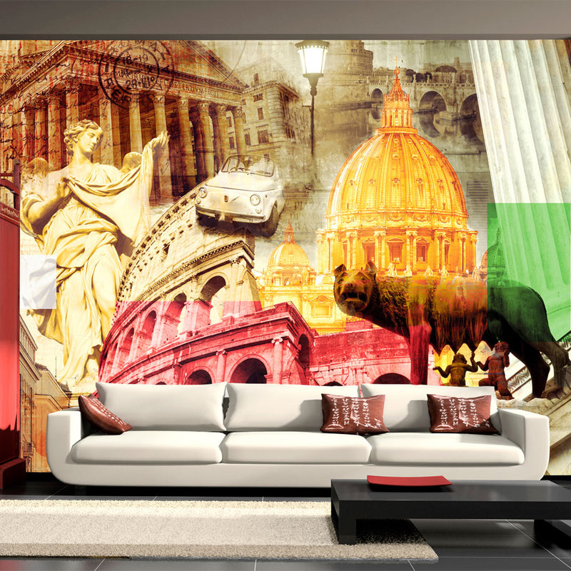 Carta da Parati Fotomurale - Roma - Collage 100x70 cm Erroi-1