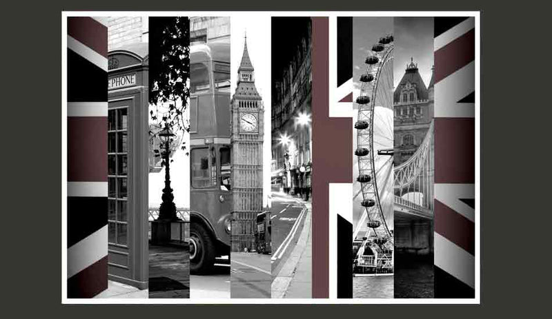 Fotomurale - Simboli di Londra 300X210 cm Carta da Parato Erroi-2