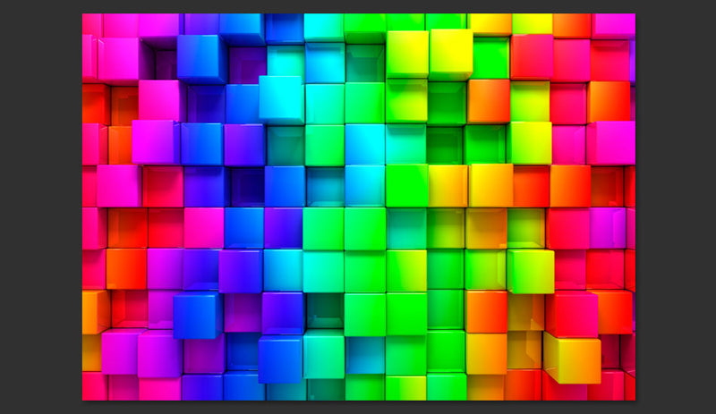 Fotomurale - Colourful Cubes 300X210 cm Carta da Parato Erroi-2