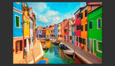 Fotomurale - Colorful Canal in Burano 300X210 cm Carta da Parato Erroi-2