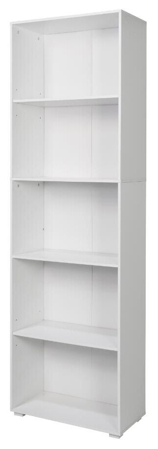 sconto Libreria 5 Ripiani 60x30x195 cm in MDF Bianco