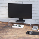 Supporto per monitor computer TV supporto per schermi in vetro acrilico trasparente 53x19x9 cm -2