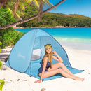 Tenda da Spiaggia Campeggio Impermeabile Apertura Pop-Up 150x200x115 cm Azzurro -2