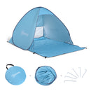 Tenda da Spiaggia Campeggio Impermeabile Apertura Pop-Up 150x200x115 cm Azzurro -4