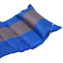 Materassino Gonfiabile da Campeggio con Cuscino in PVC Blu e Grigio 191x63x5 cm -7