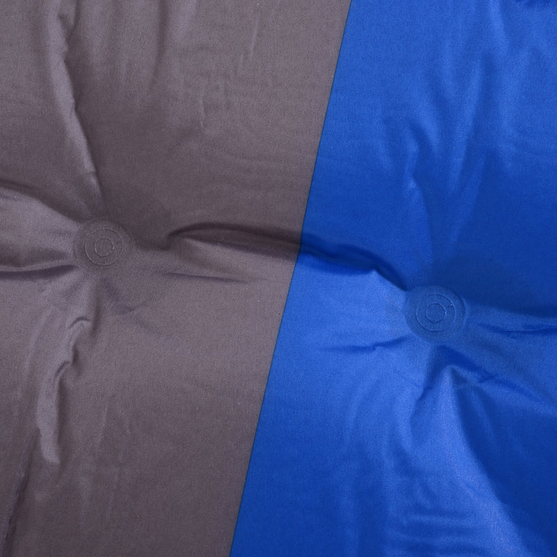 Materassino Gonfiabile da Campeggio con Cuscino in PVC Blu e Grigio 191x63x5 cm -8