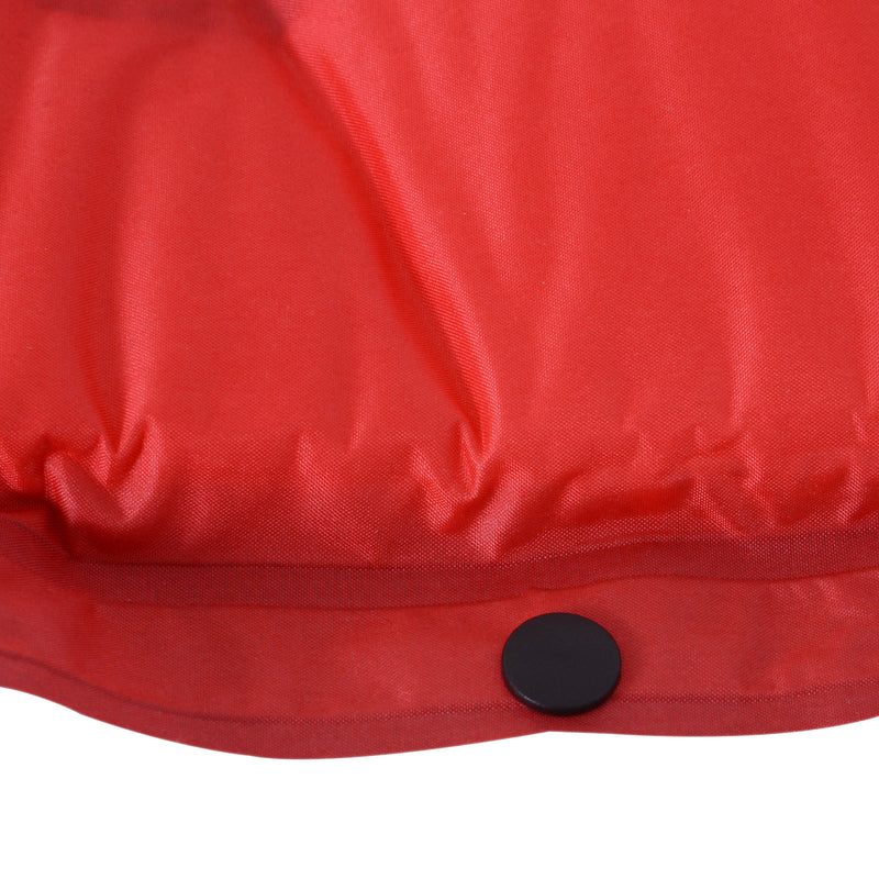 Materassino Gonfiabile da Campeggio con Cuscino PVC Rosso 191x63x5 cm -9