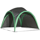 Tenda da Spiaggia Campeggio Protezione Raggi UV Verde e Grigio 3.3x3.3x2.55 cm -1