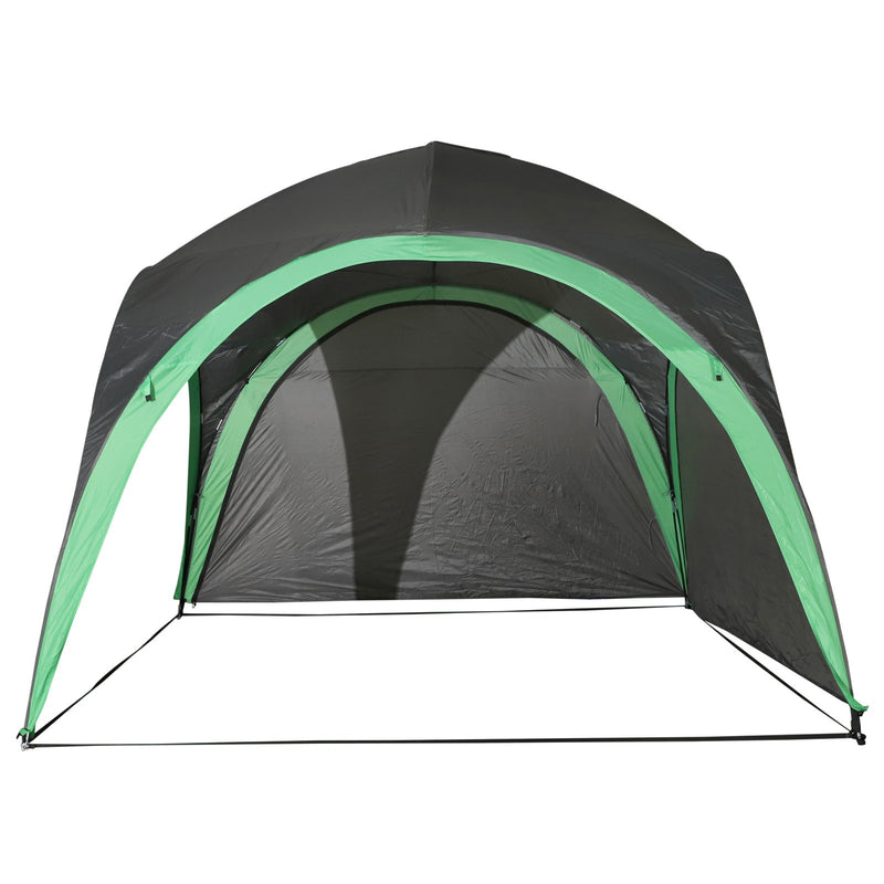 Tenda da Spiaggia Campeggio Protezione Raggi UV Verde e Grigio 3.3x3.3x2.55 cm -4