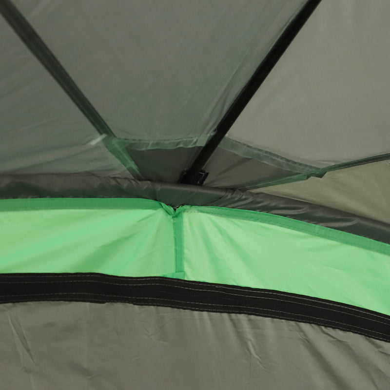 Tenda da Spiaggia Campeggio Protezione Raggi UV Verde e Grigio 3.3x3.3x2.55 cm -7