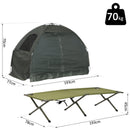 Tenda da Campeggio Singola 2 in 1 Verde 193x77x118 cm -7