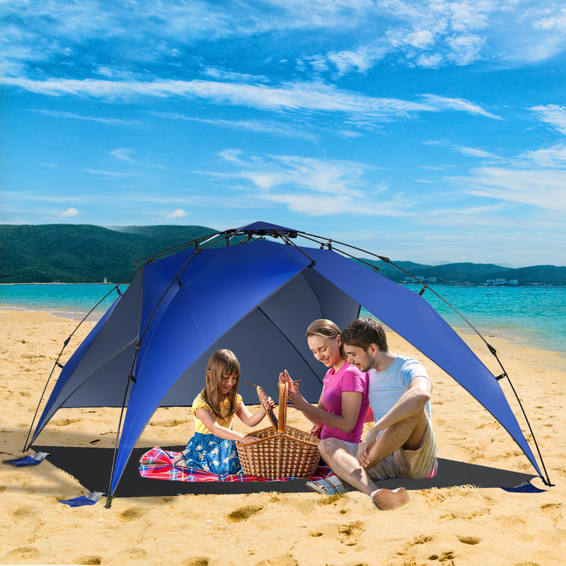 Tenda da Spiaggia Pop Up con Corde e Paletti in Poliestere Blu – acquista  su Giordano Shop