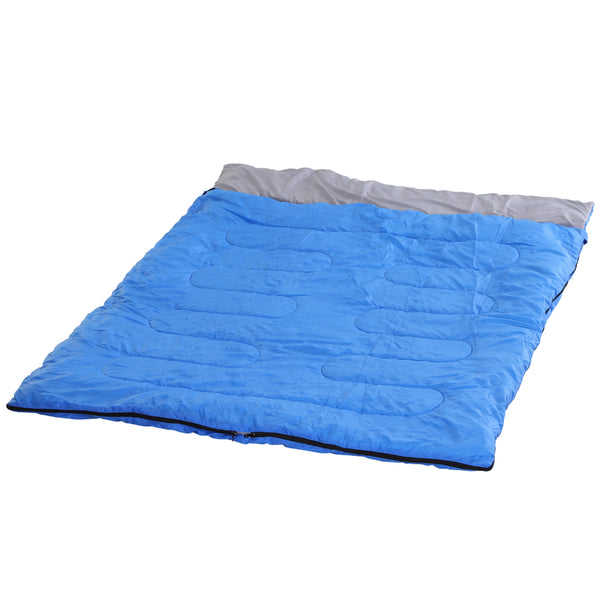 Sacco a Pelo Matrimoniale 210x150 cm da -15°C a 10°C  Bag Azzurro online