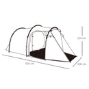 Tenda da Campeggio 4 Persone 426x206x154 cm con Vestibolo Verde-3