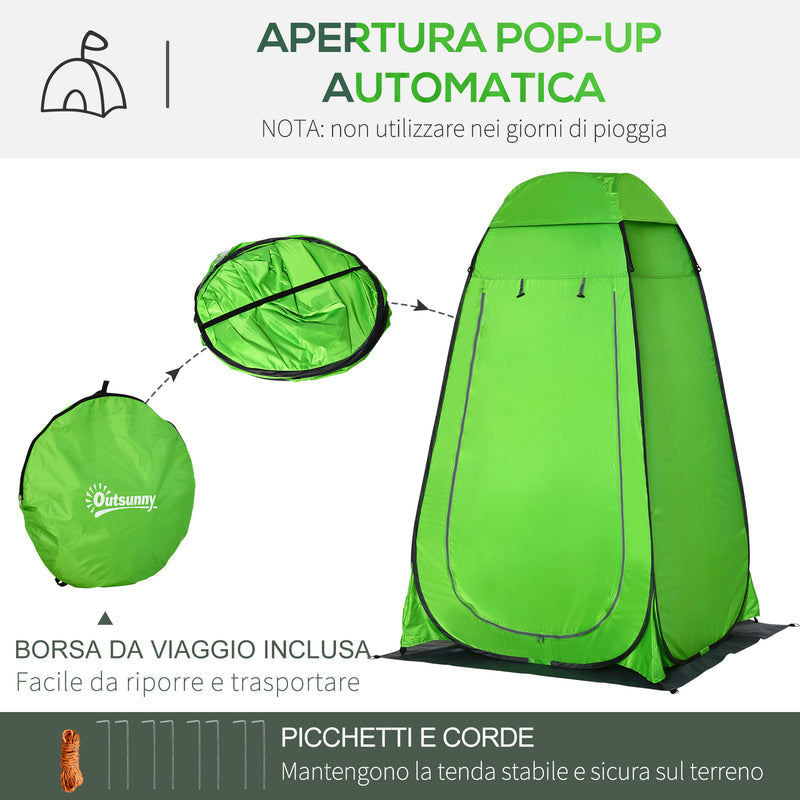 Tenda Doccia da Campeggio 126x124x189 cm in Poliestere Verde – acquista su  Giordano Shop