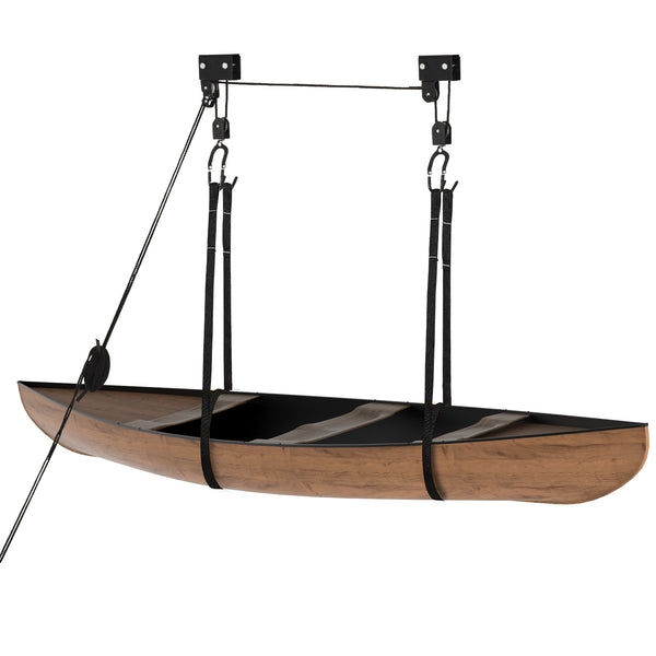 prezzo Supporto per Kayak Paranco da Soffitto Max 50 Kg in Acciaio  Nero