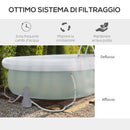Piscina Fuori Terra 540x304x106 cm Telaio in Acciaio con Filtro e Scaletta Grigia-4