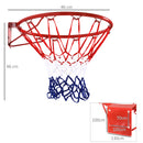 Canestro da Basket con Rete Ø46 cm in Metallo -3