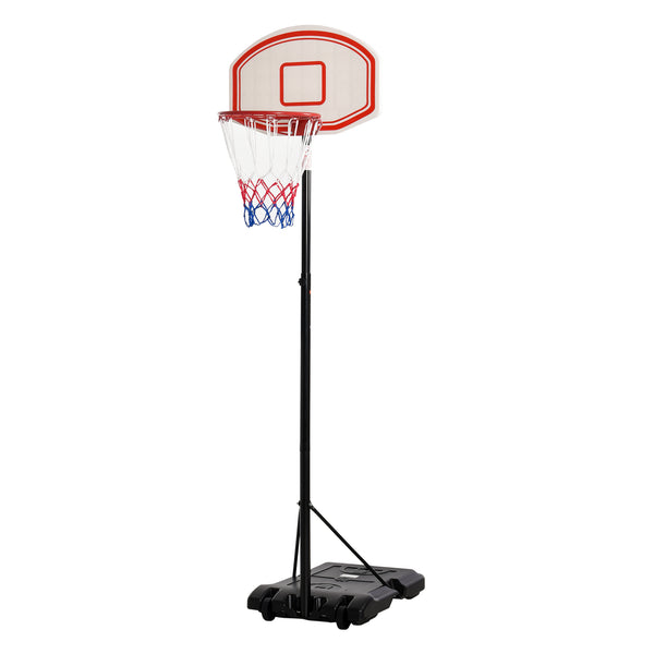 online Canestro da Basket da Esterno Altezza Regolabile 175-215 cm in Metallo con Ruote Nero