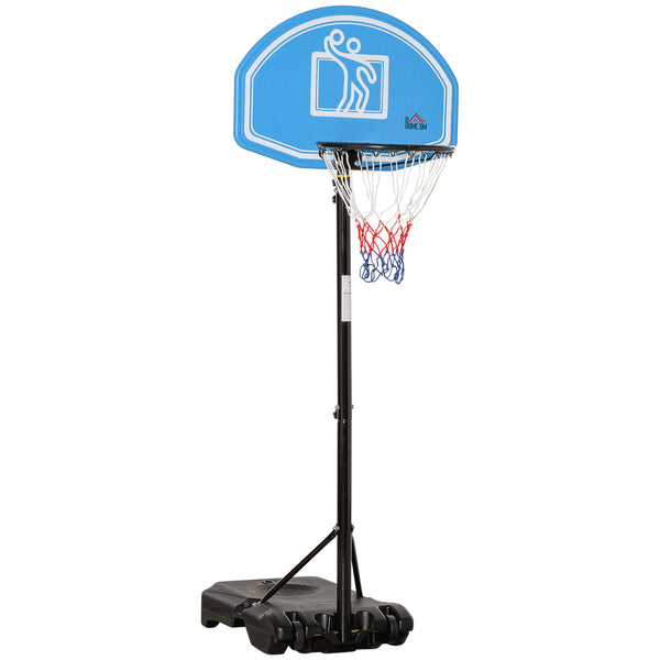 Canestro da Basket Altezza Regolabile 195-245 cm in Acciaio e HDPE Blu sconto