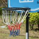 Canestro da Basket Altezza Regolabile 195-245 cm in Acciaio e HDPE Blu-9