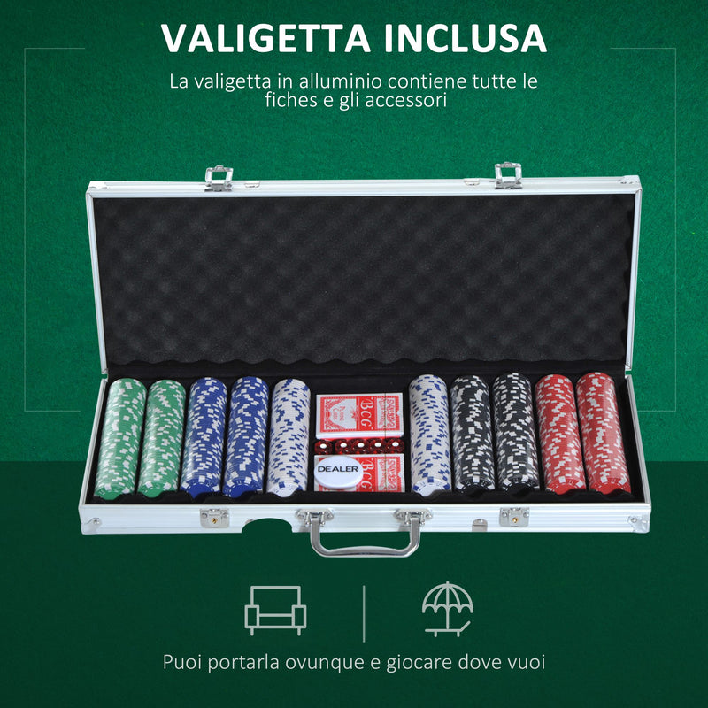 Set 500 Fiches da Poker 2 Mazzi di Carte e Pulsante Dealer con Valigetta –  acquista su Giordano Shop