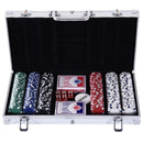 Set 300 Fiches da Poker 2 Mazzi di Carte e Pulsante Dealer con Valigetta-4