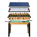 Tavolo Multi Gioco 4 in 1 107x61x84,5 cm Calcio Balilla Biliardo Ping Pong e Hockey-1