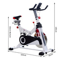 Cyclette per Allenamento Professionale Fitness 105x45x103 cm Bianco -3