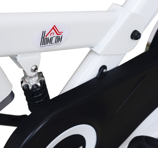 Cyclette per Allenamento Professionale Fitness 105x45x103 cm Bianco -9