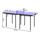 Tavolo da Ping Pong Pieghevole in Legno MDF 153x76.5x67 cm Blu e Nero -3