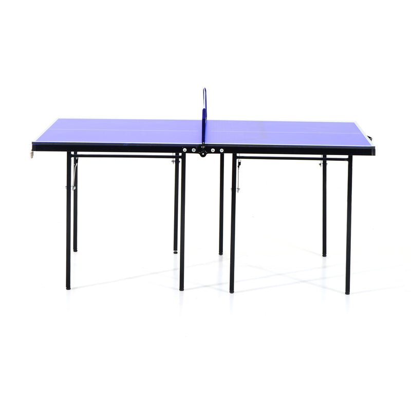 Tavolo da Ping Pong Pieghevole in Legno MDF 153x76.5x67 cm Blu e Nero -5