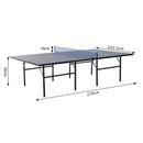 Tavolo da Ping Pong Indoor Pieghevole in Legno MDF e Acciaio 152.5x274x76 cm -2