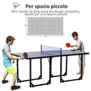 Tavolo da Ping Pong per Bambini Pieghevole 182x91x76 cm in Acciaio e MDF Blu-5