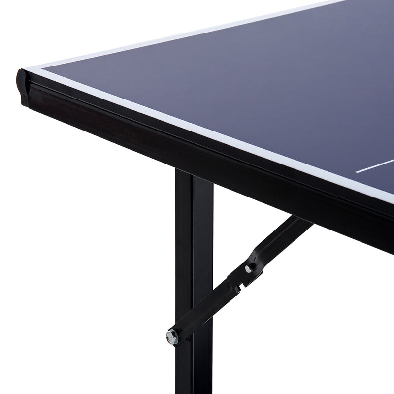 Tavolo da Ping Pong per Bambini Pieghevole 182x91x76 cm in Acciaio e MDF Blu-7