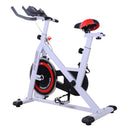 Cyclette Fitness Bianco nero rosso 107x48x100 cm -1