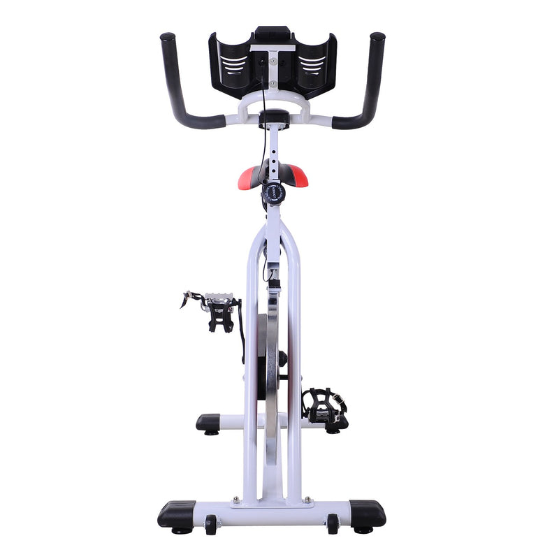 Cyclette Fitness Bianco nero rosso 107x48x100 cm -3