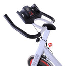 Cyclette Fitness Bianco nero rosso 107x48x100 cm -6