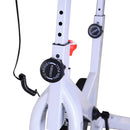 Cyclette Fitness Bianco nero rosso 107x48x100 cm -9