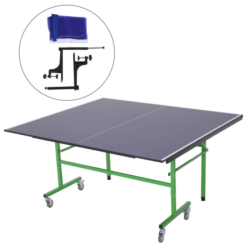 Tavolo da Ping Pong Professionale e Pieghevole con Ruote 152.5x274x76 cm -7