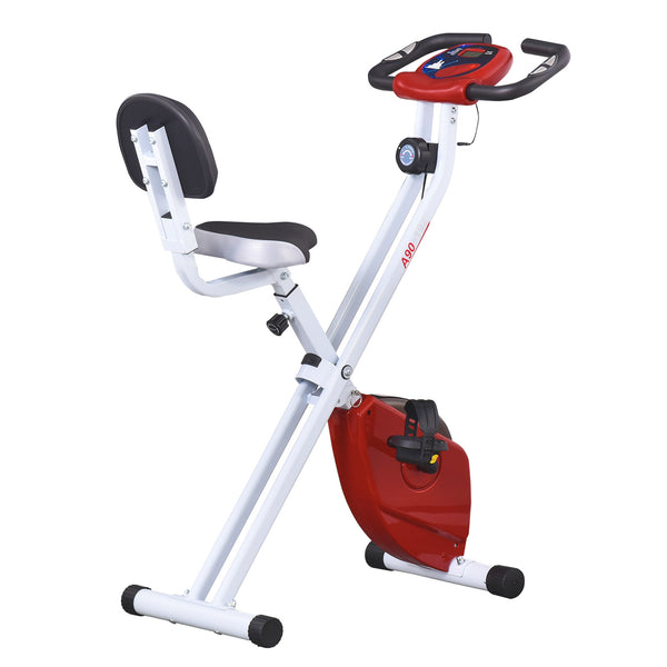 acquista Cyclette Magnetica Pieghevole 43x97x109 cm con Display LCD Rossa