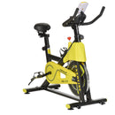 Cyclette Spinning 50x100x101-113 cm con Schermo LCD e Supporto Smartphone  Gialla-1