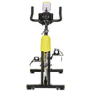 Cyclette Spinning 50x100x101-113 cm con Schermo LCD e Supporto Smartphone  Gialla-7