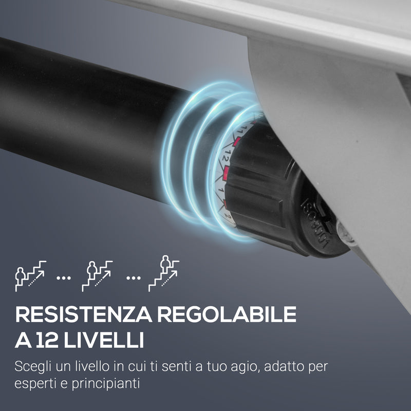 Vogatore 12 Resistenze 160x61x50 cm con Monitor in Alluminio e Acciao-5