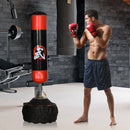Sacco Boxe Kickboxing da Terra Ø60x180 cm  Nero e Rosso-2