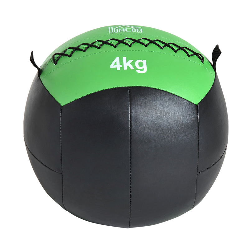 Palla Medica Wall Ball Crossfit 4kg Ø35 cm Nero-verde -6