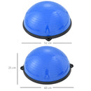 Balance Ball con 2 Elastici e Pompa per Allenamento e Riabilitazione Muscolare Blu-3