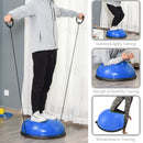 Balance Ball con 2 Elastici e Pompa per Allenamento e Riabilitazione Muscolare Blu-5