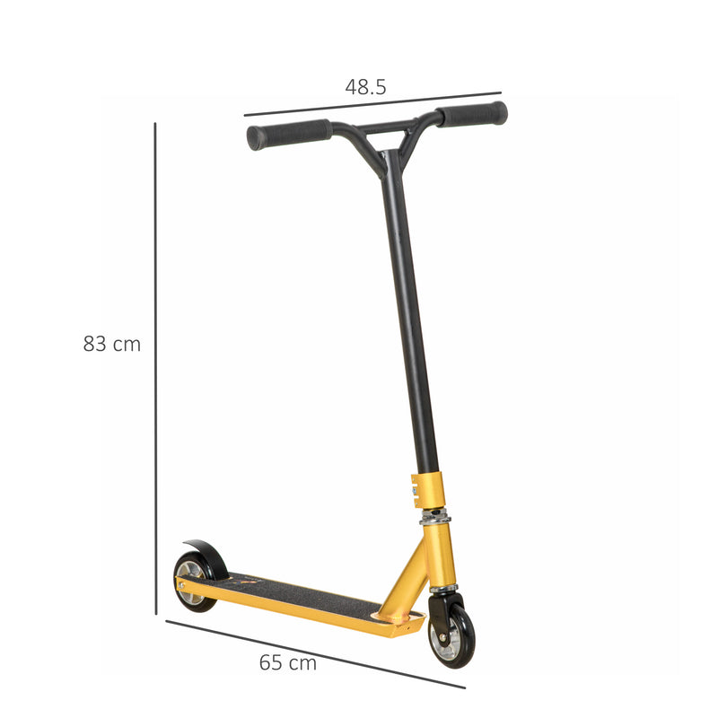 Monopattino Freestyle per Acrobazie 65x48,5x83 cm in Metallo e Lega di Alluminio Oro-3